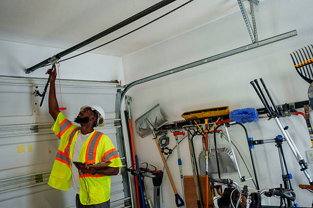 Professional Garage Door Panel Replacement technician working in Nashotah, WI